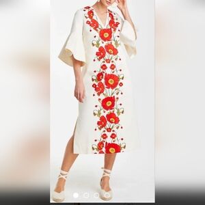 Floral Embroidered White Dress